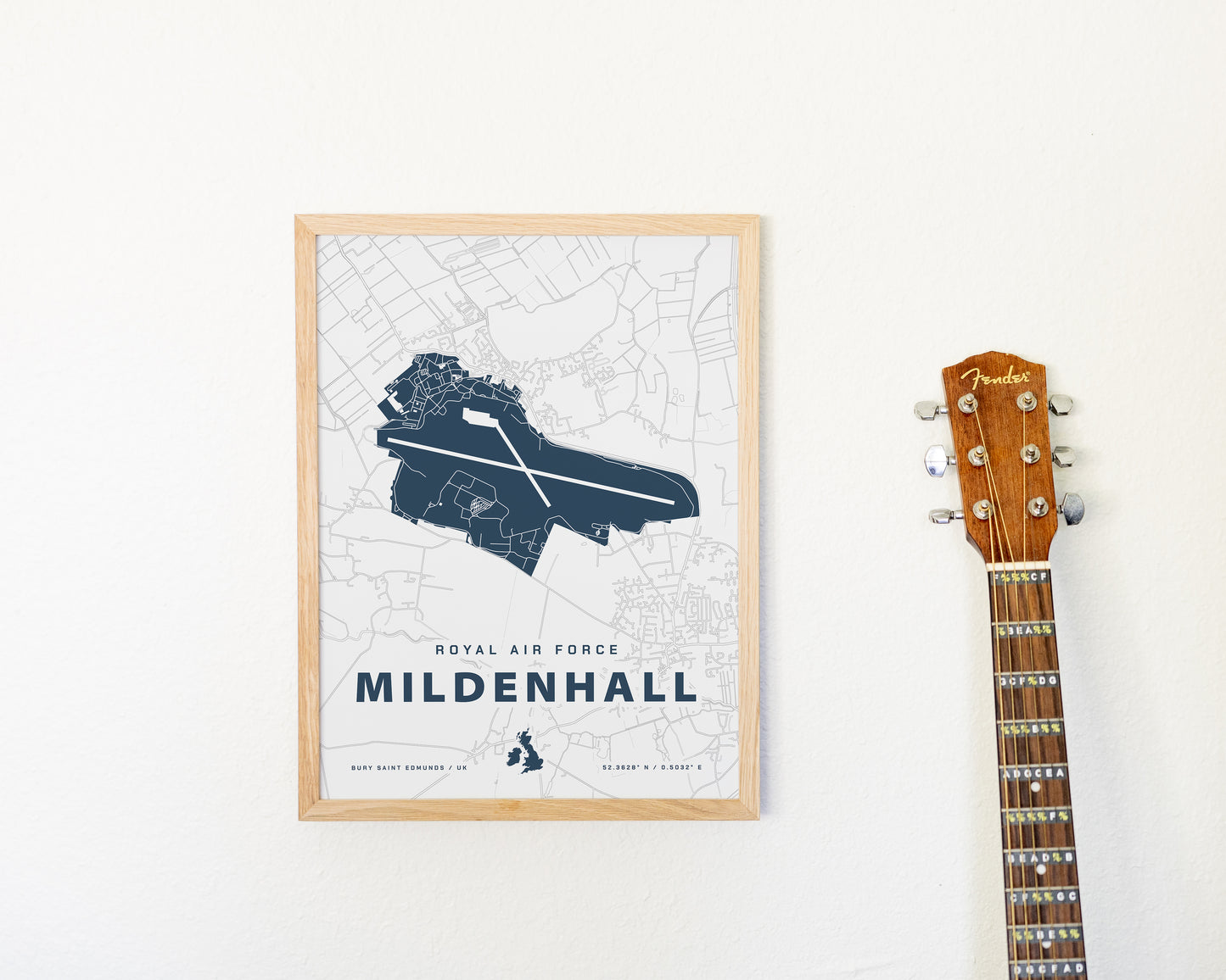 Royal Air Force Mildenhall Map Print