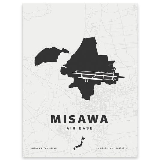 Misawa Air Base Map Print