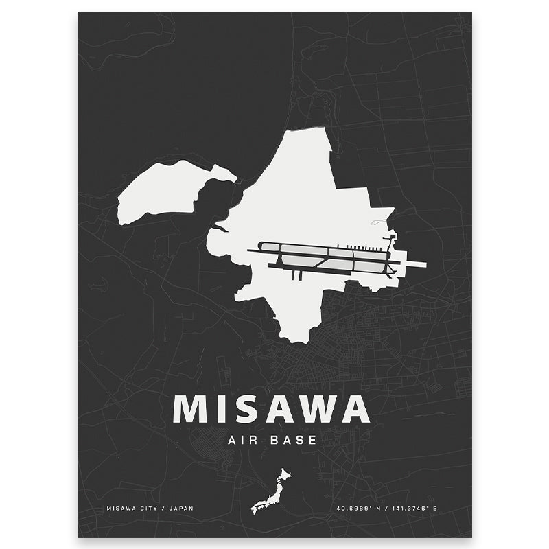 Misawa Air Base Map Print