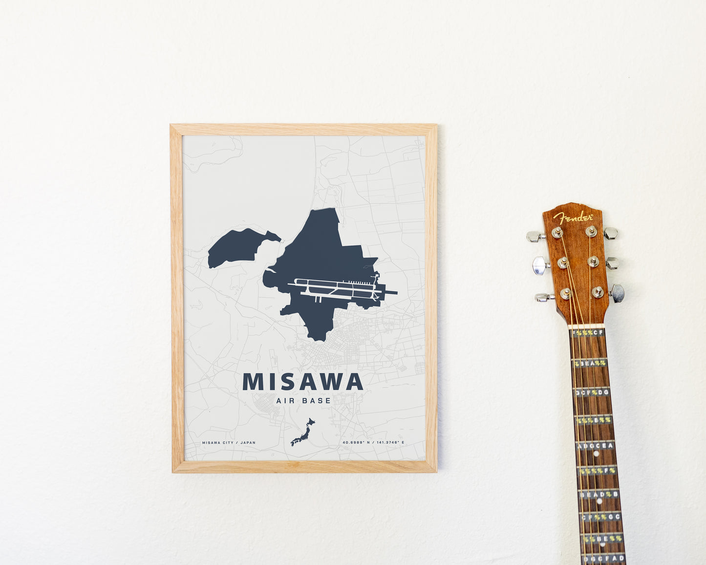 Misawa Air Base Map Print