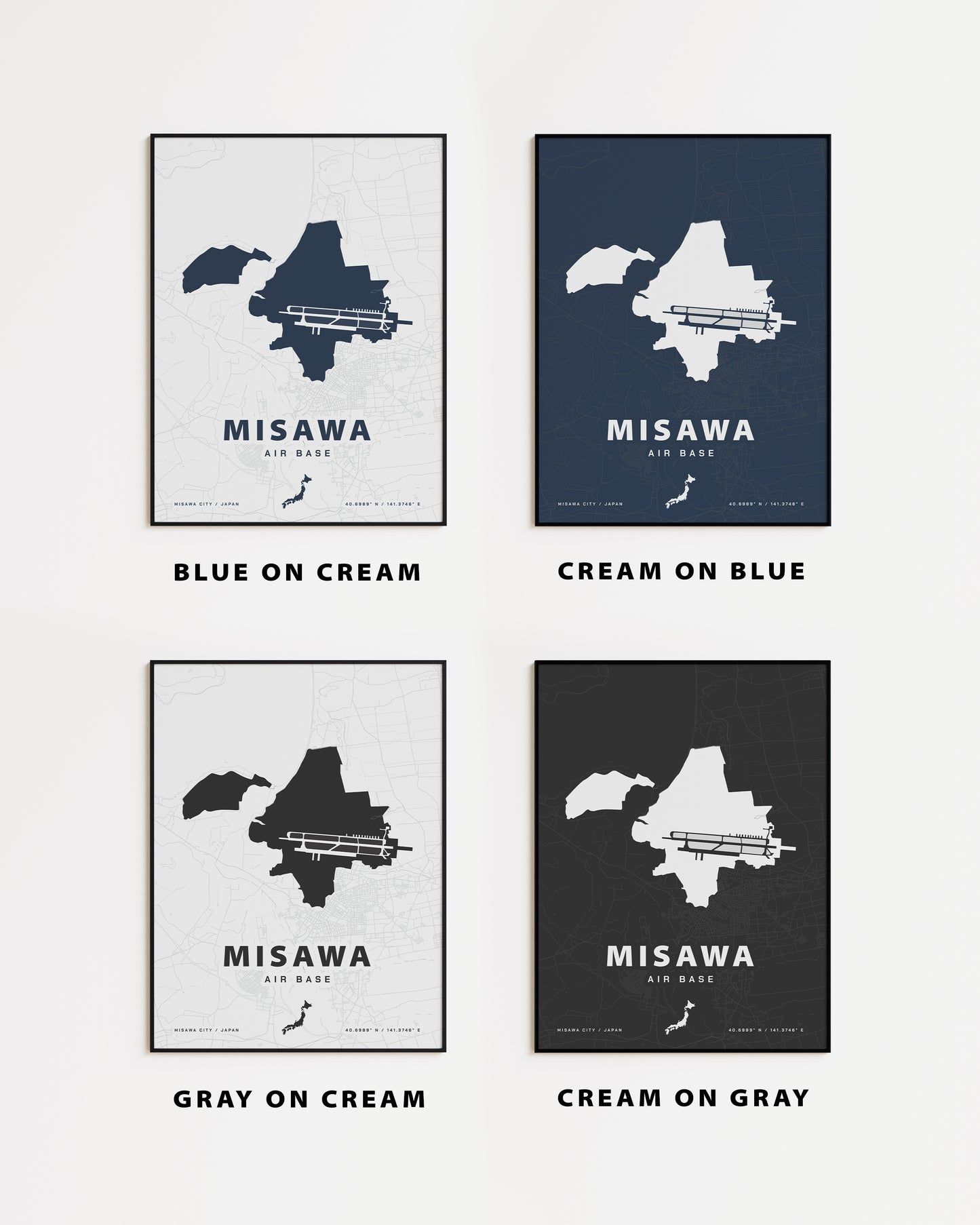 Misawa Air Base Map Print