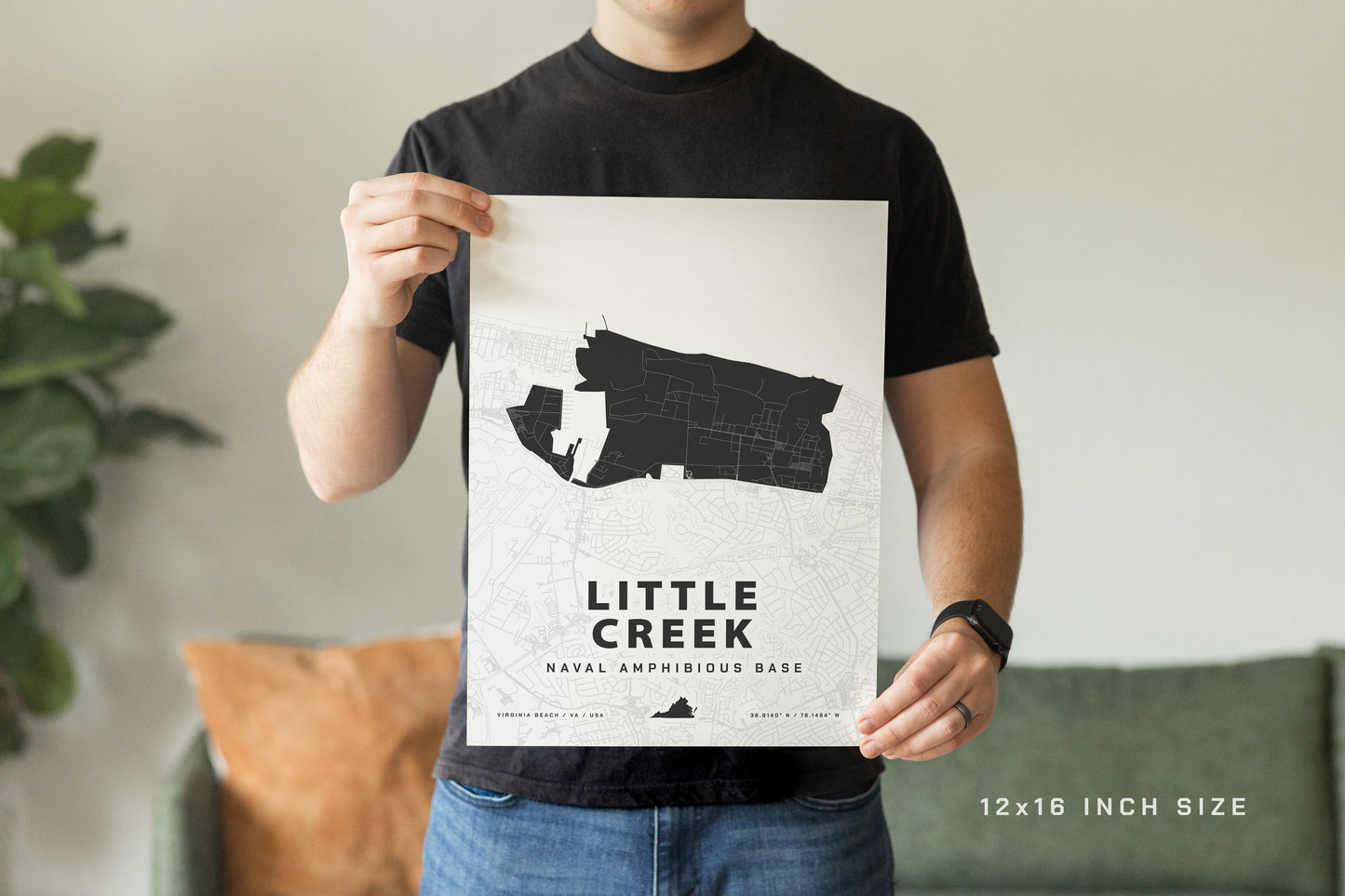 Little Creek Naval Amphibious Base Map Print