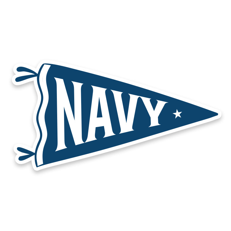 Navy Pennant Vinyl Sticker
