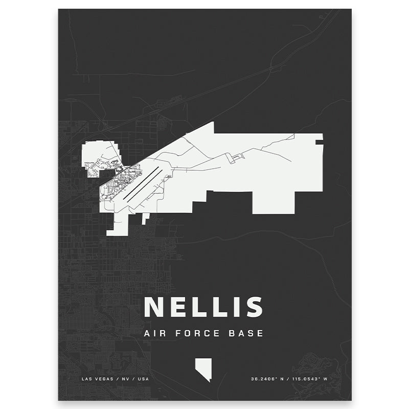 Nellis Air Force Base Map Print