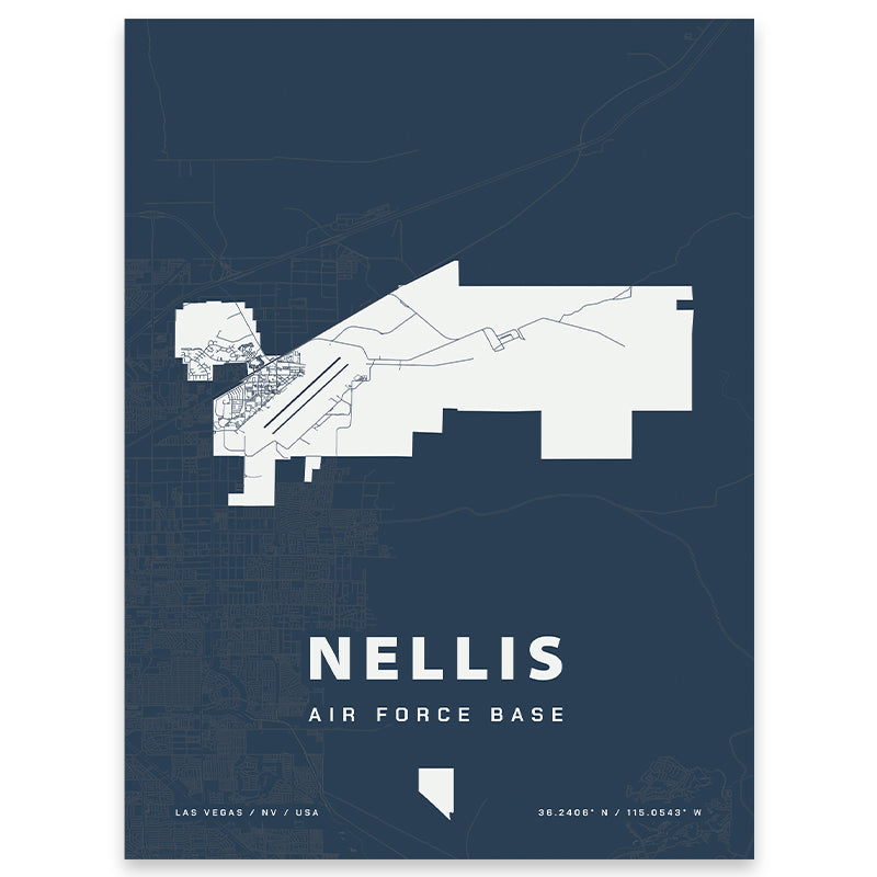 Nellis Air Force Base Map Print