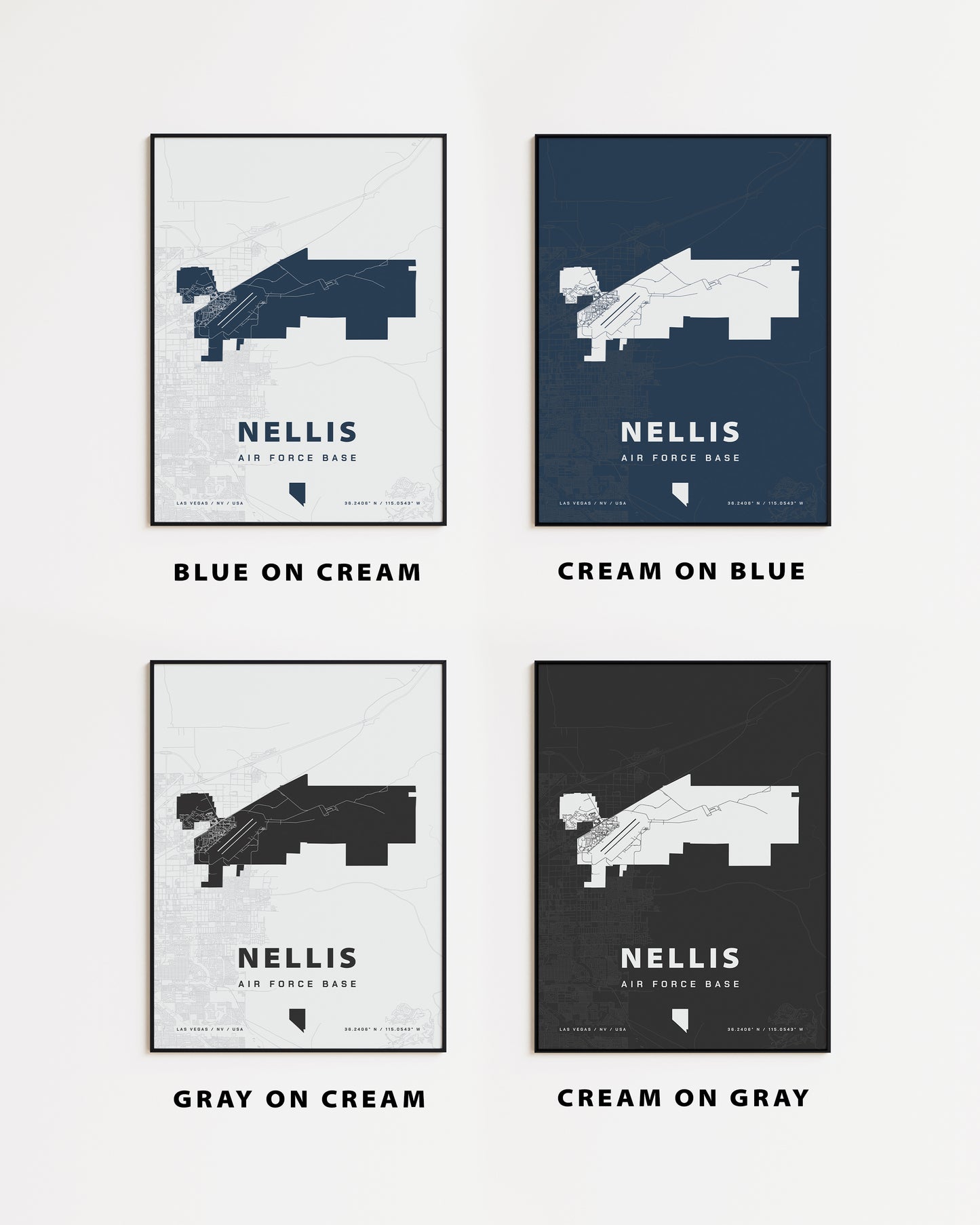 Nellis Air Force Base Map Print