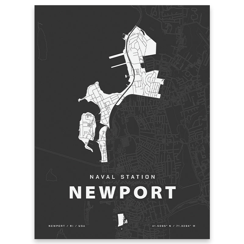 Naval Station Newport Map Print