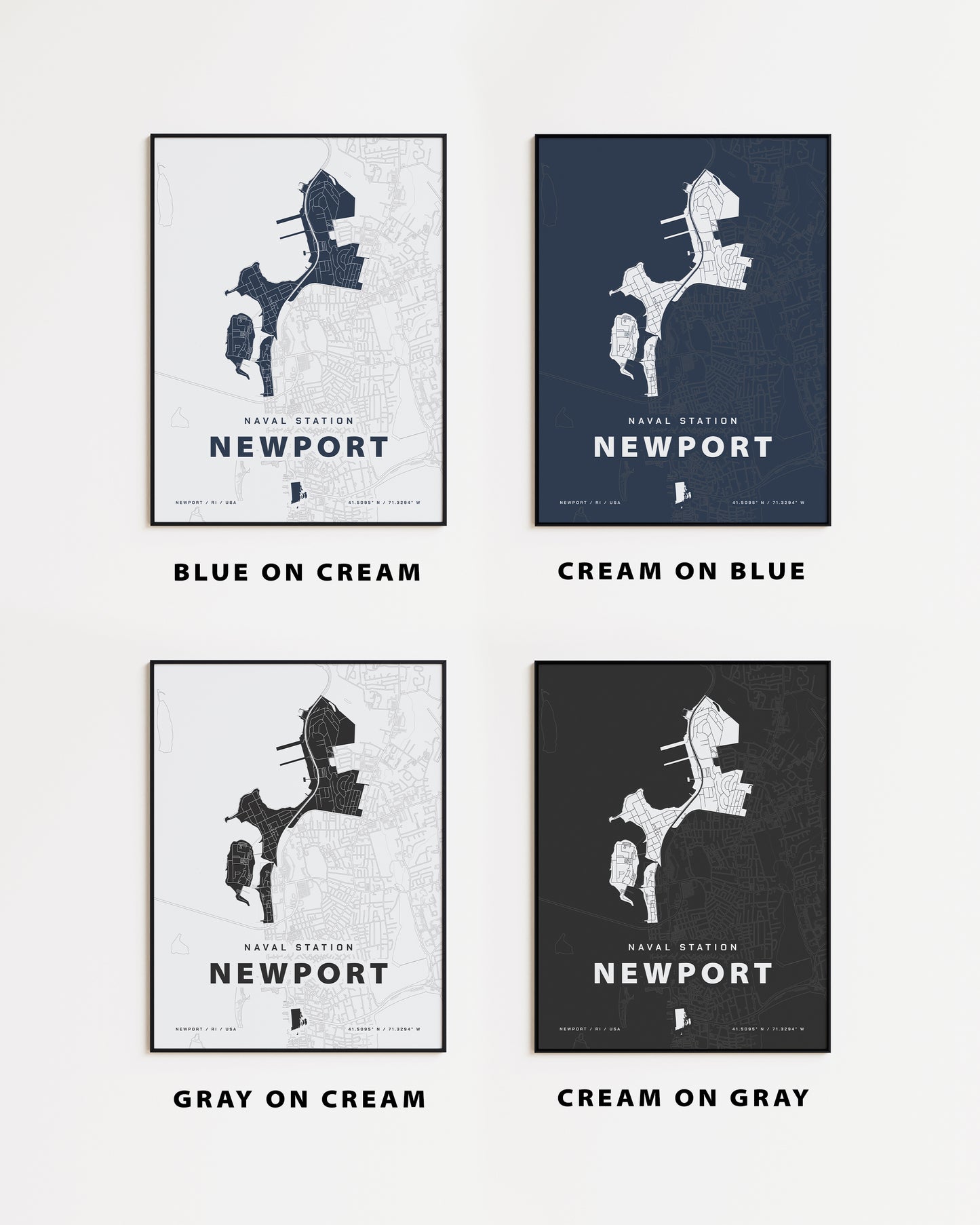 Naval Station Newport Map Print