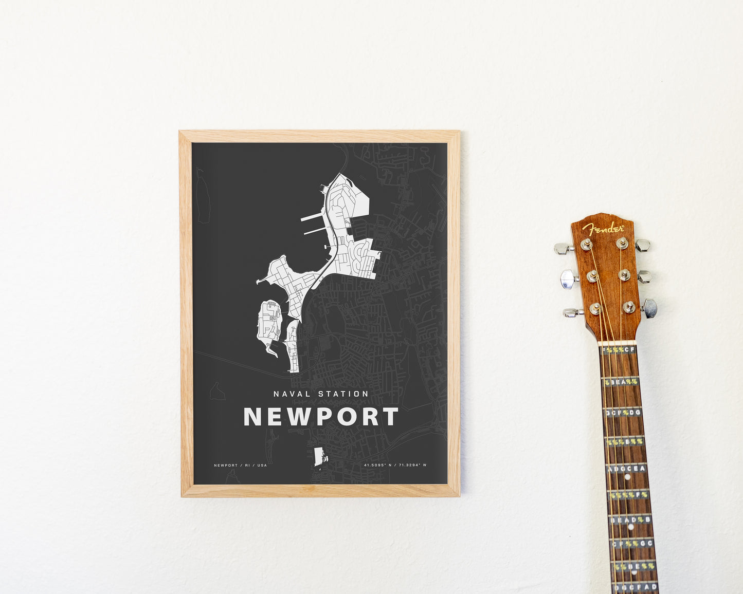Naval Station Newport Map Print