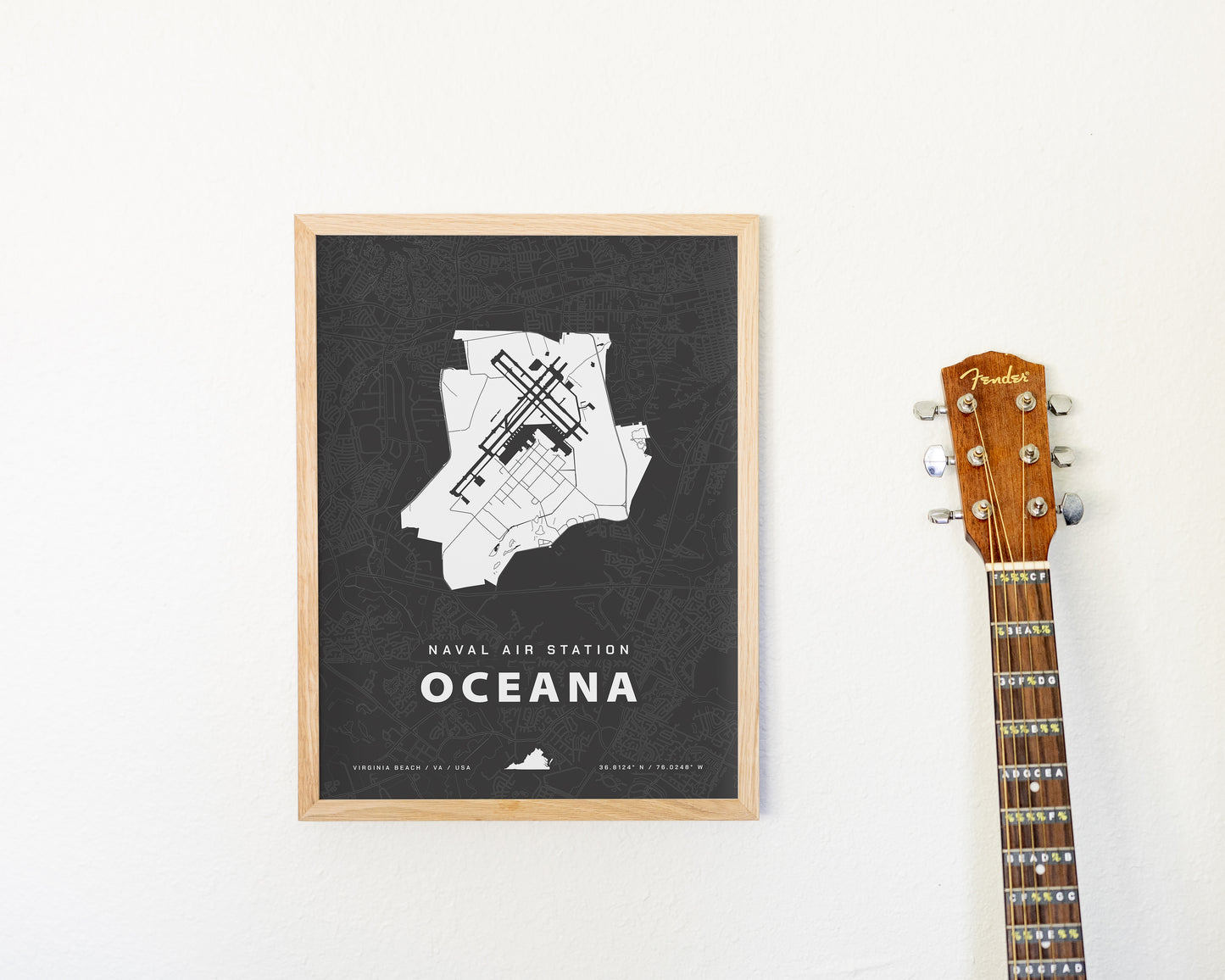 Naval Air Station Oceana Map Print