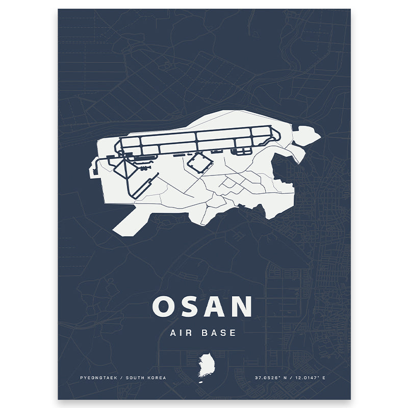 Osan Air Base Map Print