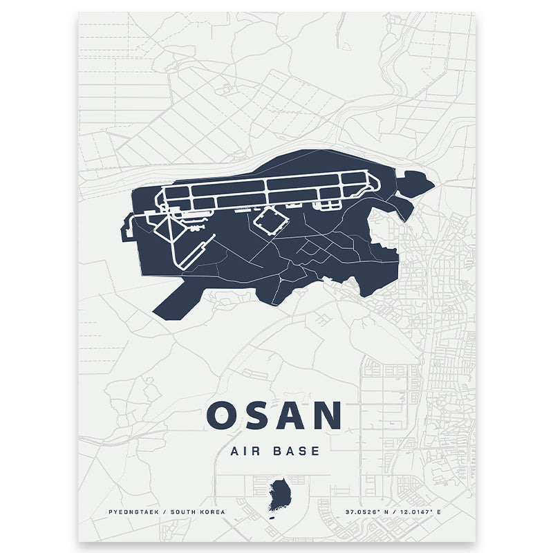 Osan Air Base Map Print