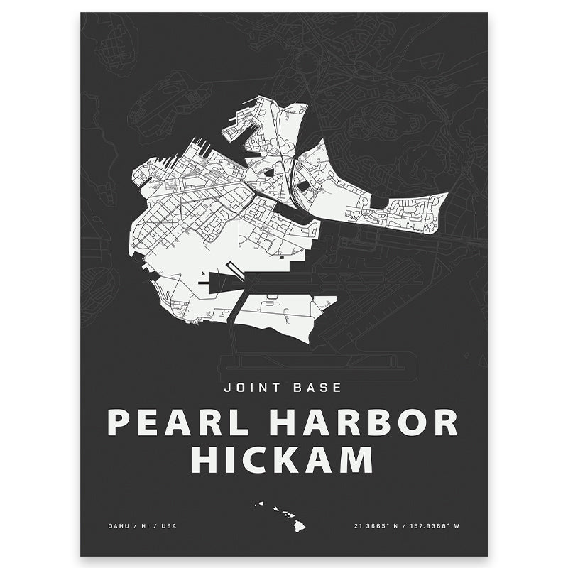 Joint Base Pearl Harbor-Hickam Map Print