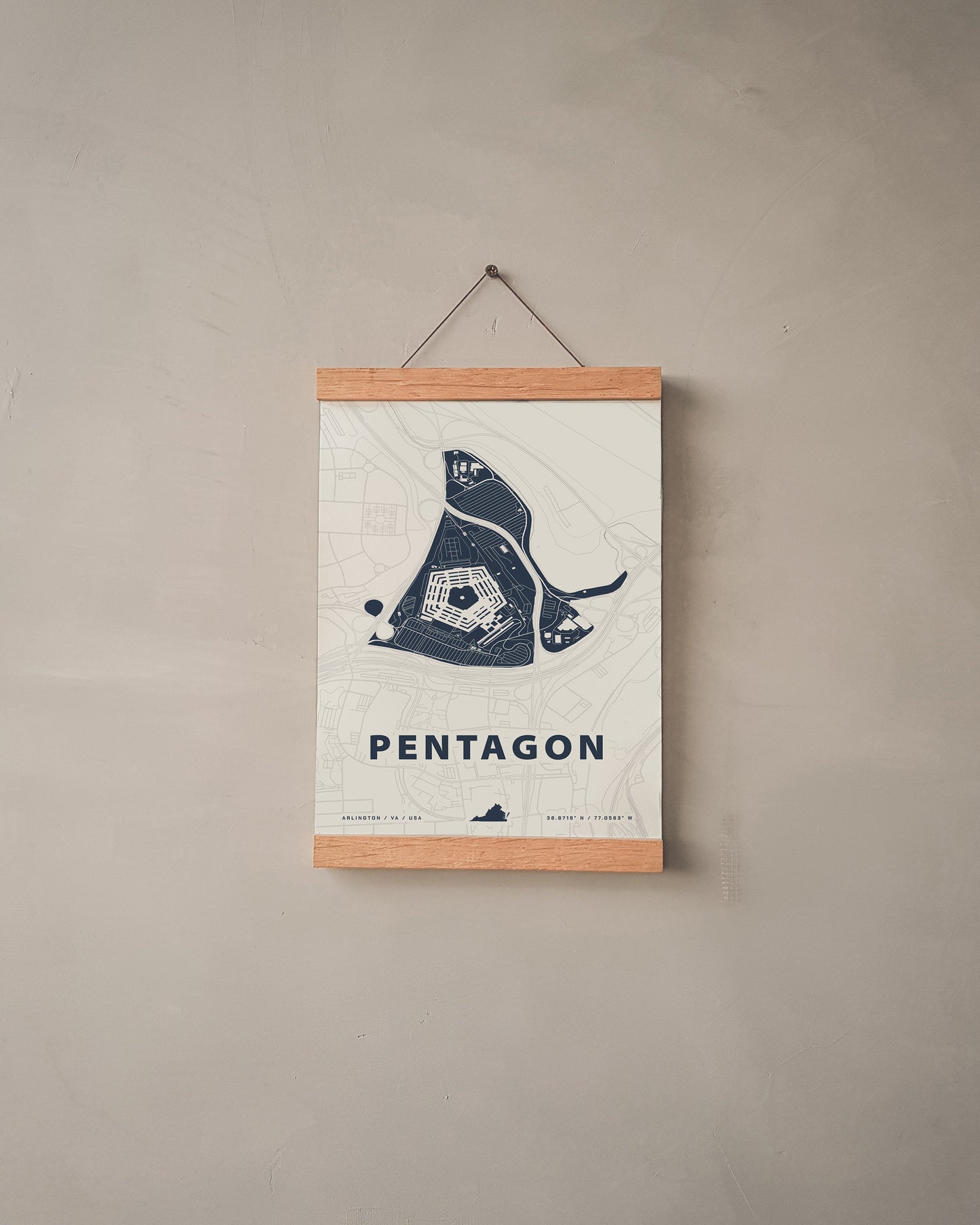 Pentagon Map Print