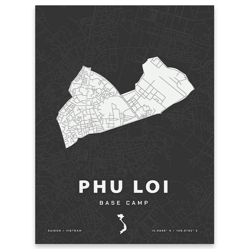 Phu Loi Base Camp Map Print