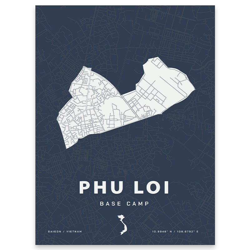 Phu Loi Base Camp Map Print