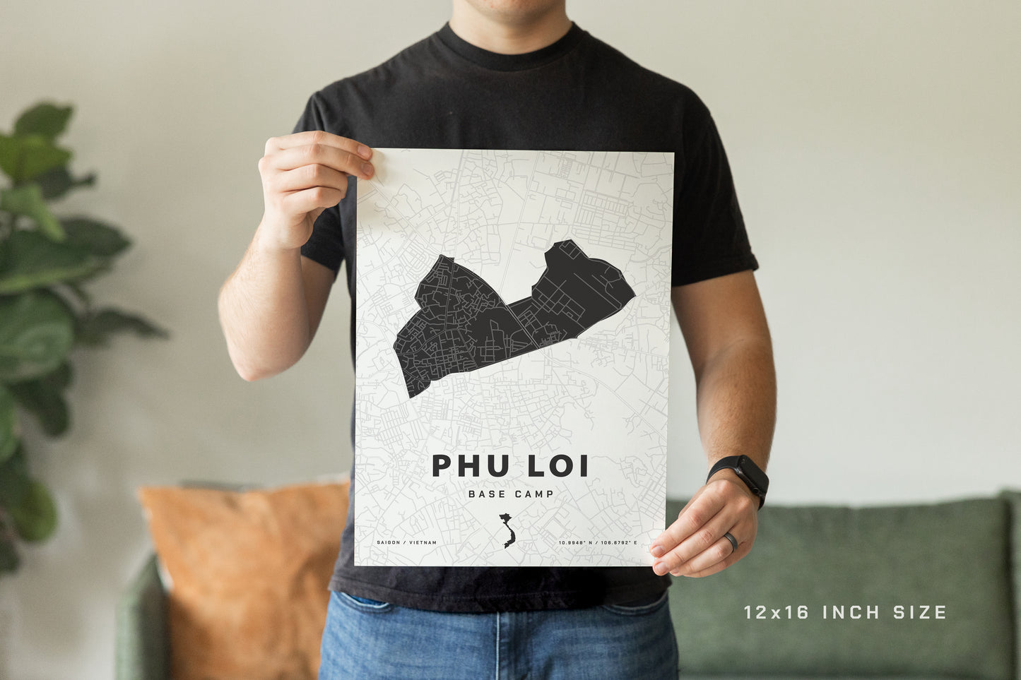 Phu Loi Base Camp Map Print