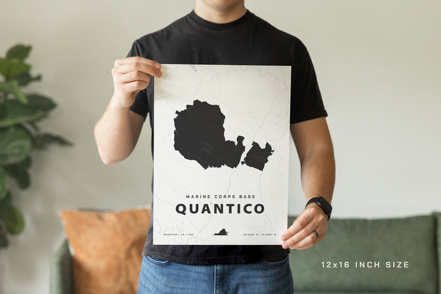 Marine Corps Base Quantico Map Print