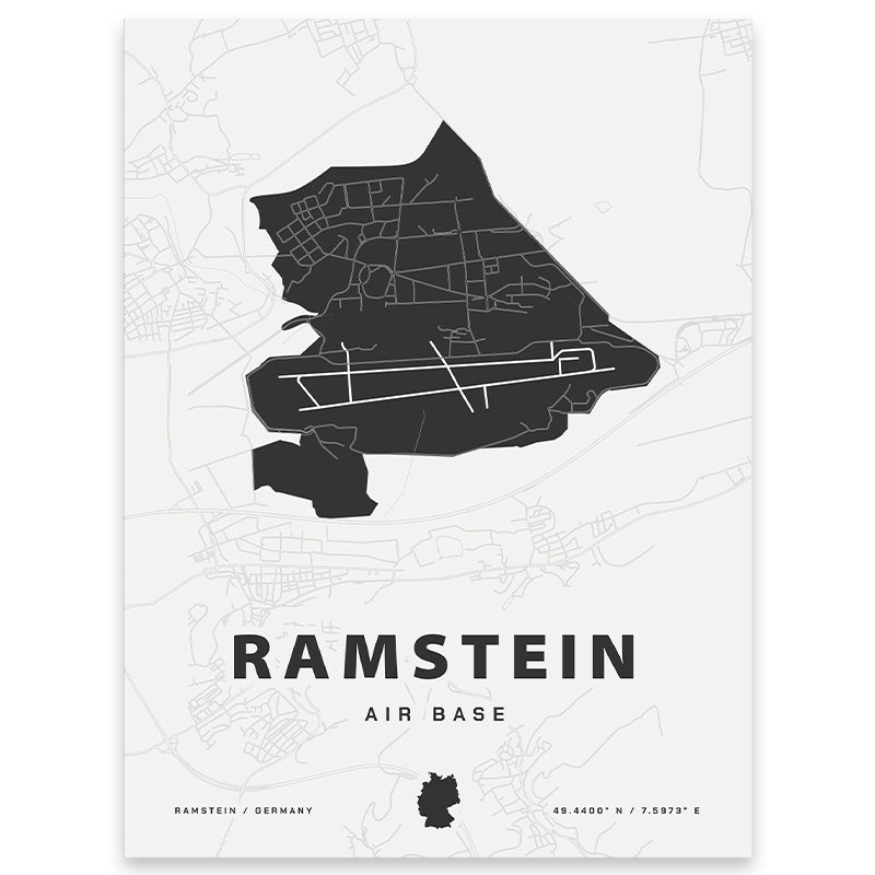 Ramstein Air Base Map Print