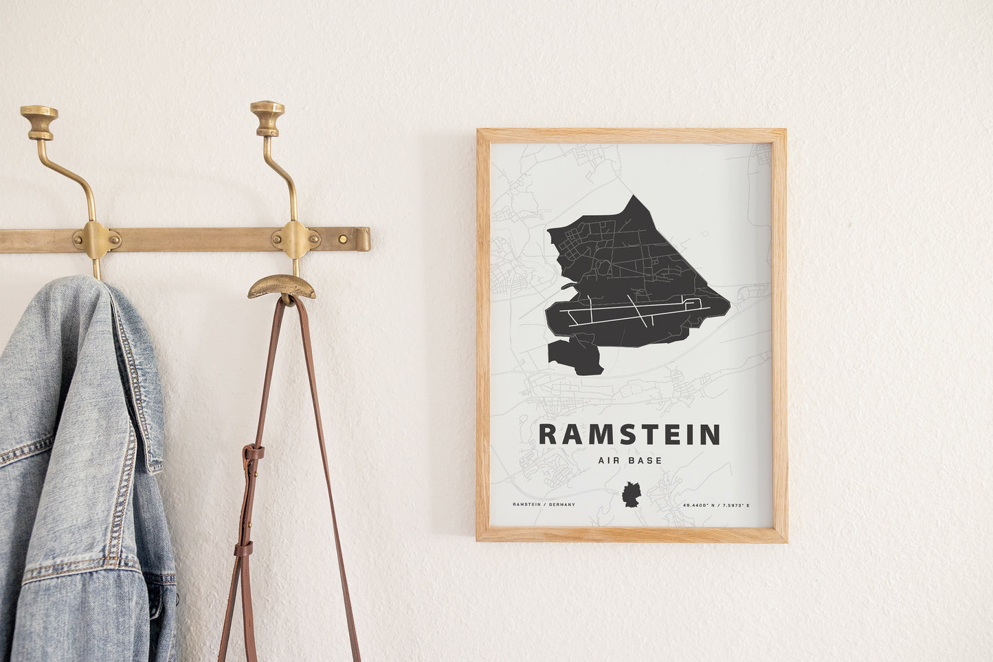 Ramstein Air Base Map Print