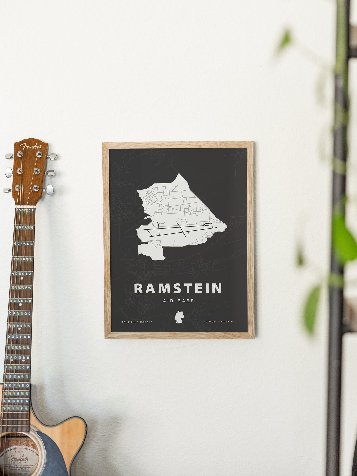 Ramstein Air Base Map Print