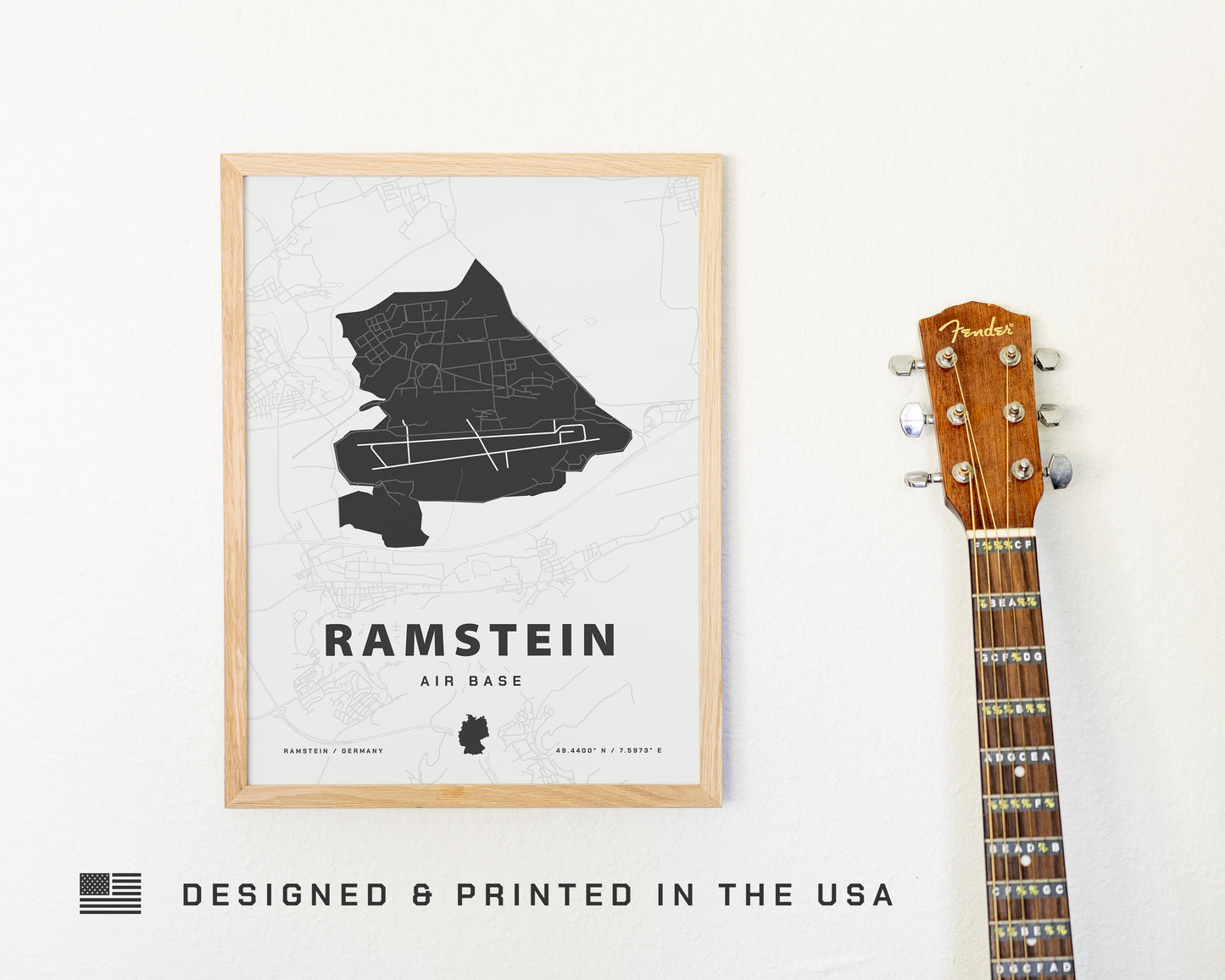 Ramstein Air Base Map Print
