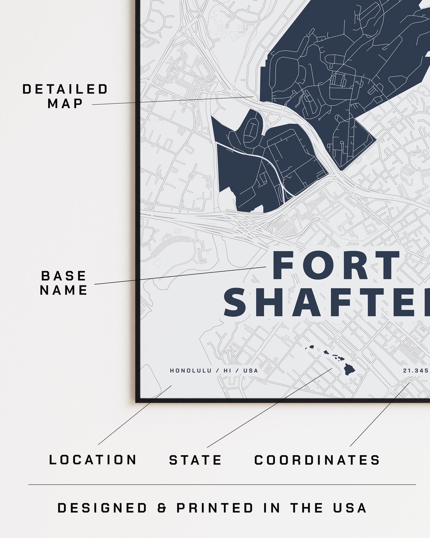 Fort Shafter Map Print