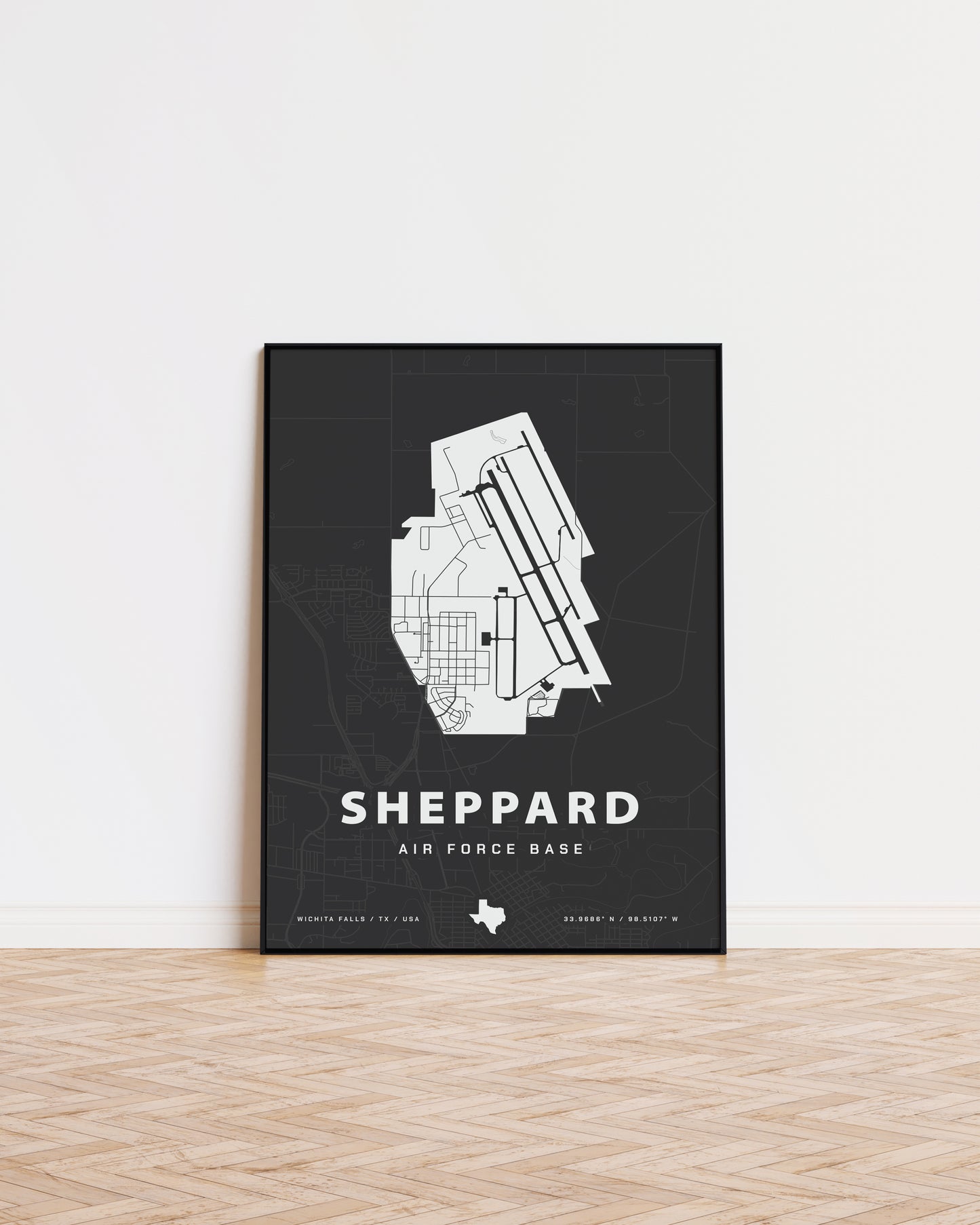 Sheppard Air Force Base Map Print