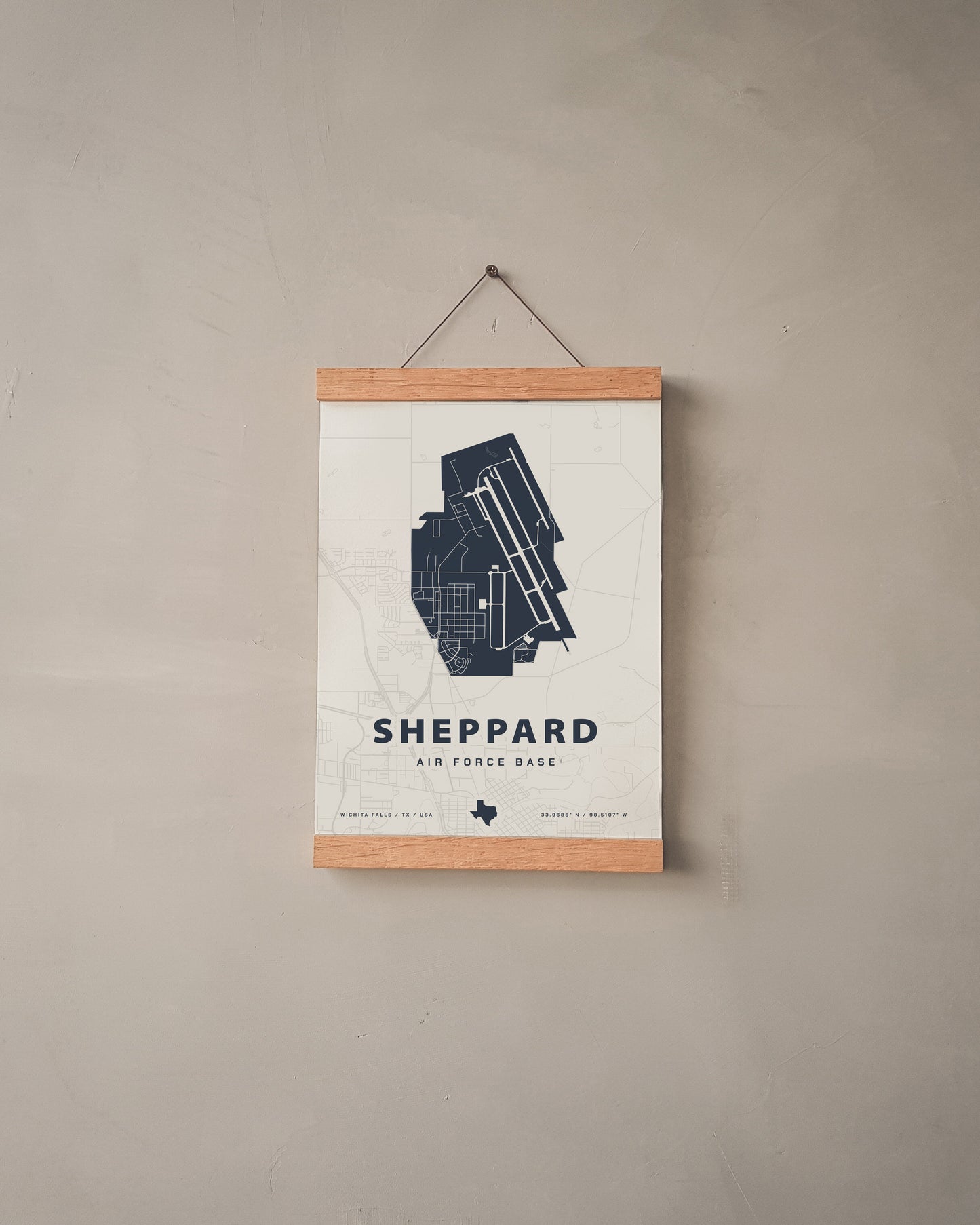 Sheppard Air Force Base Map Print
