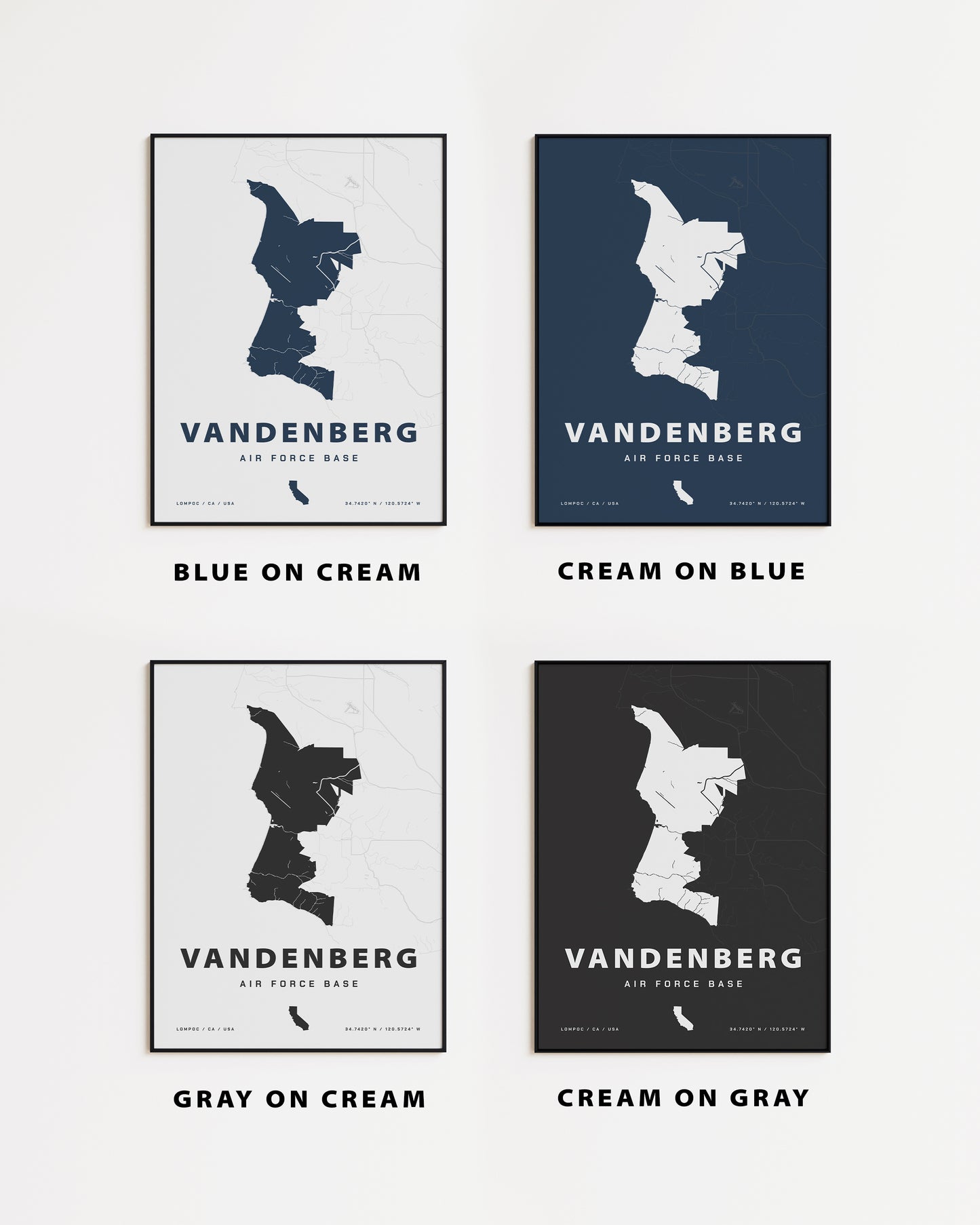 Vandenberg Air Force Base Map Print