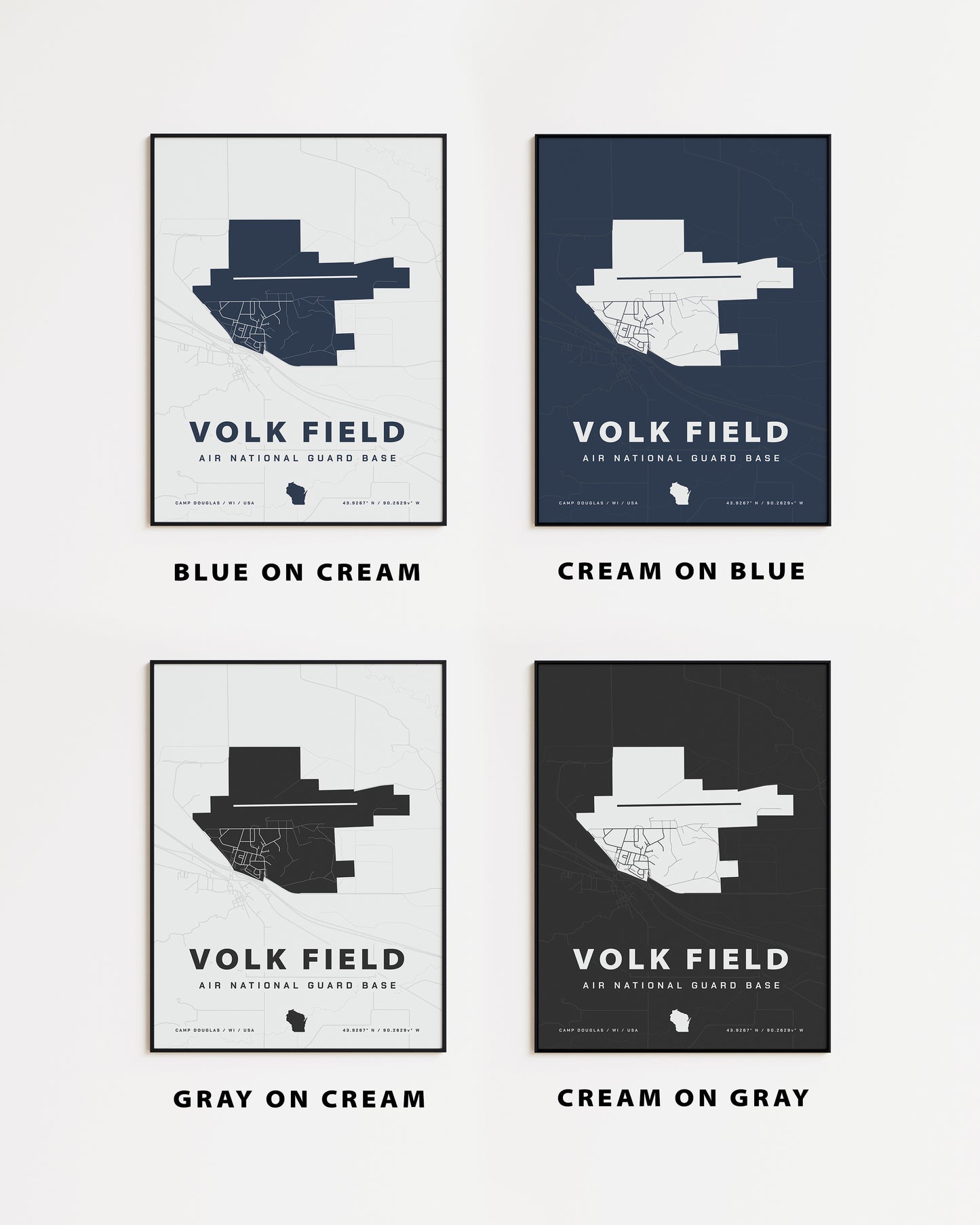 Volk Field Air National Guard Base Map Print