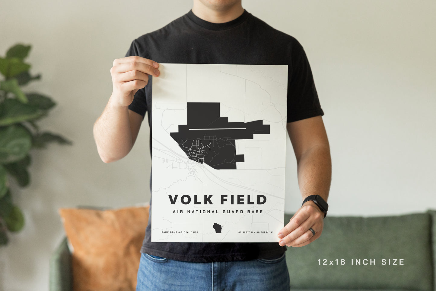 Volk Field Air National Guard Base Map Print