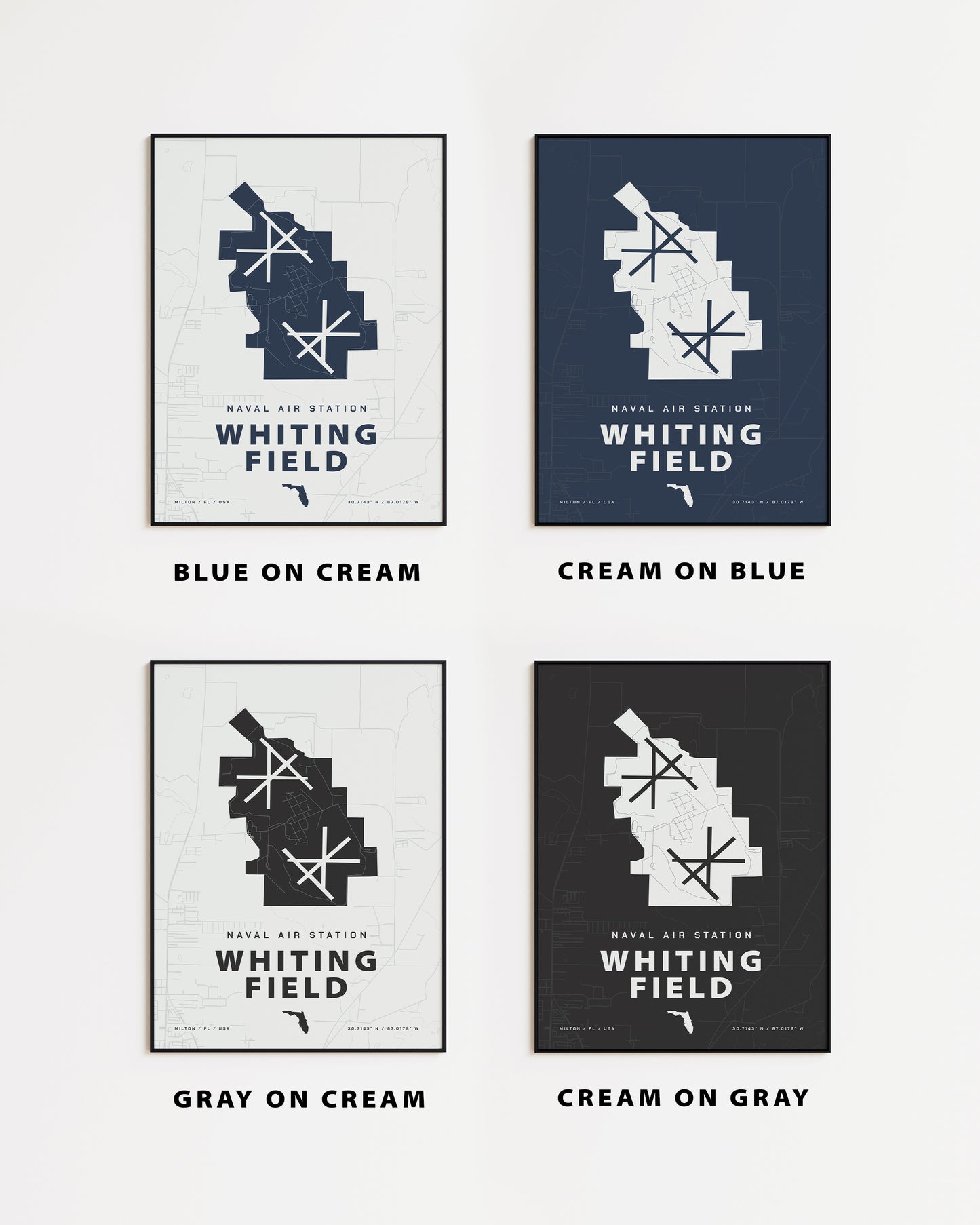 Naval Air Station Whiting Field Map Print