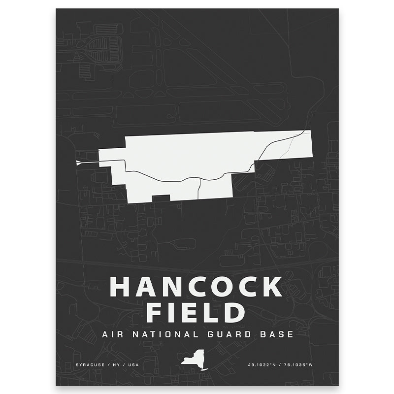 Hancock Field Air National Guard Base Map Print
