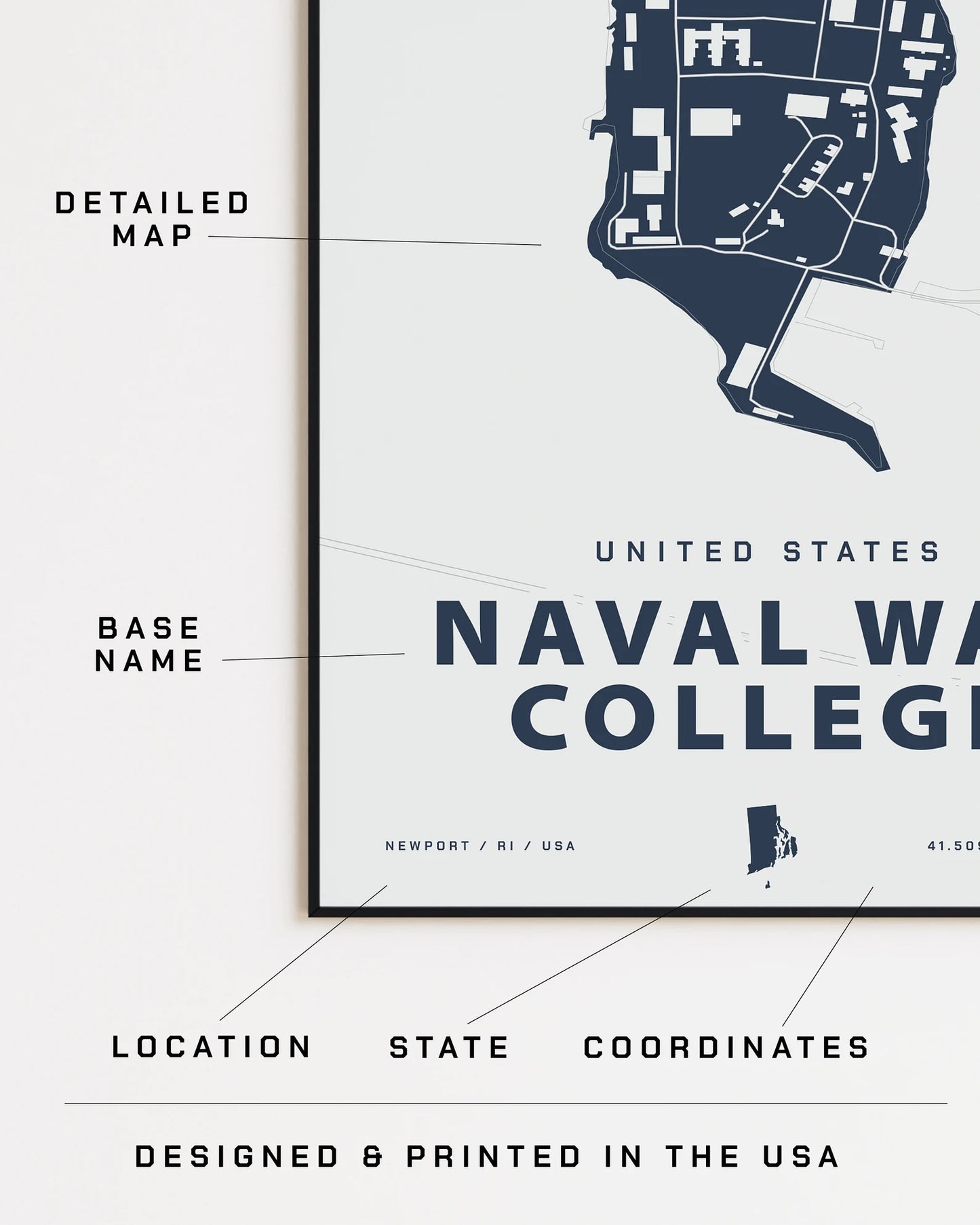 Naval War College Map Print