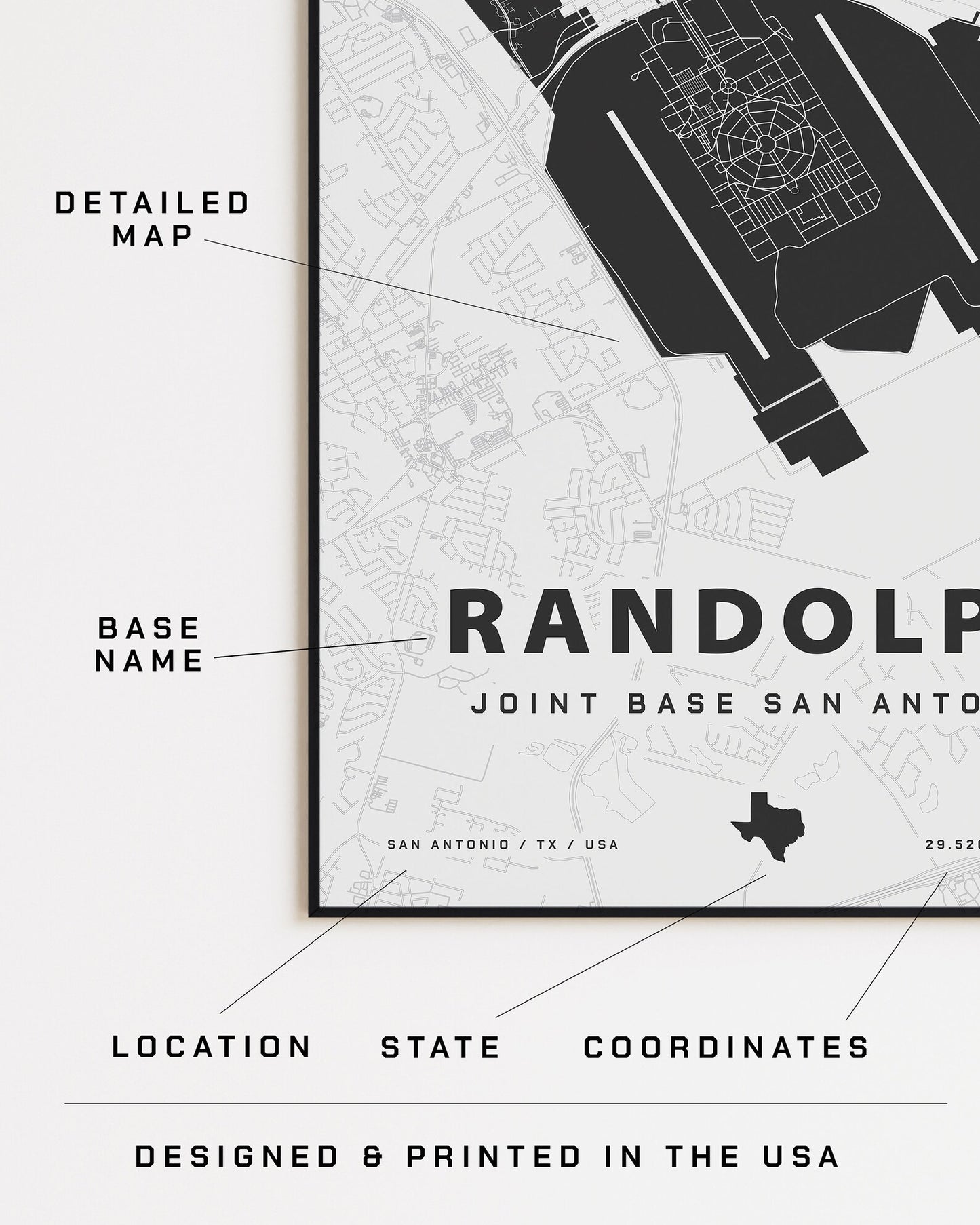 Randolph Joint Base Map Print