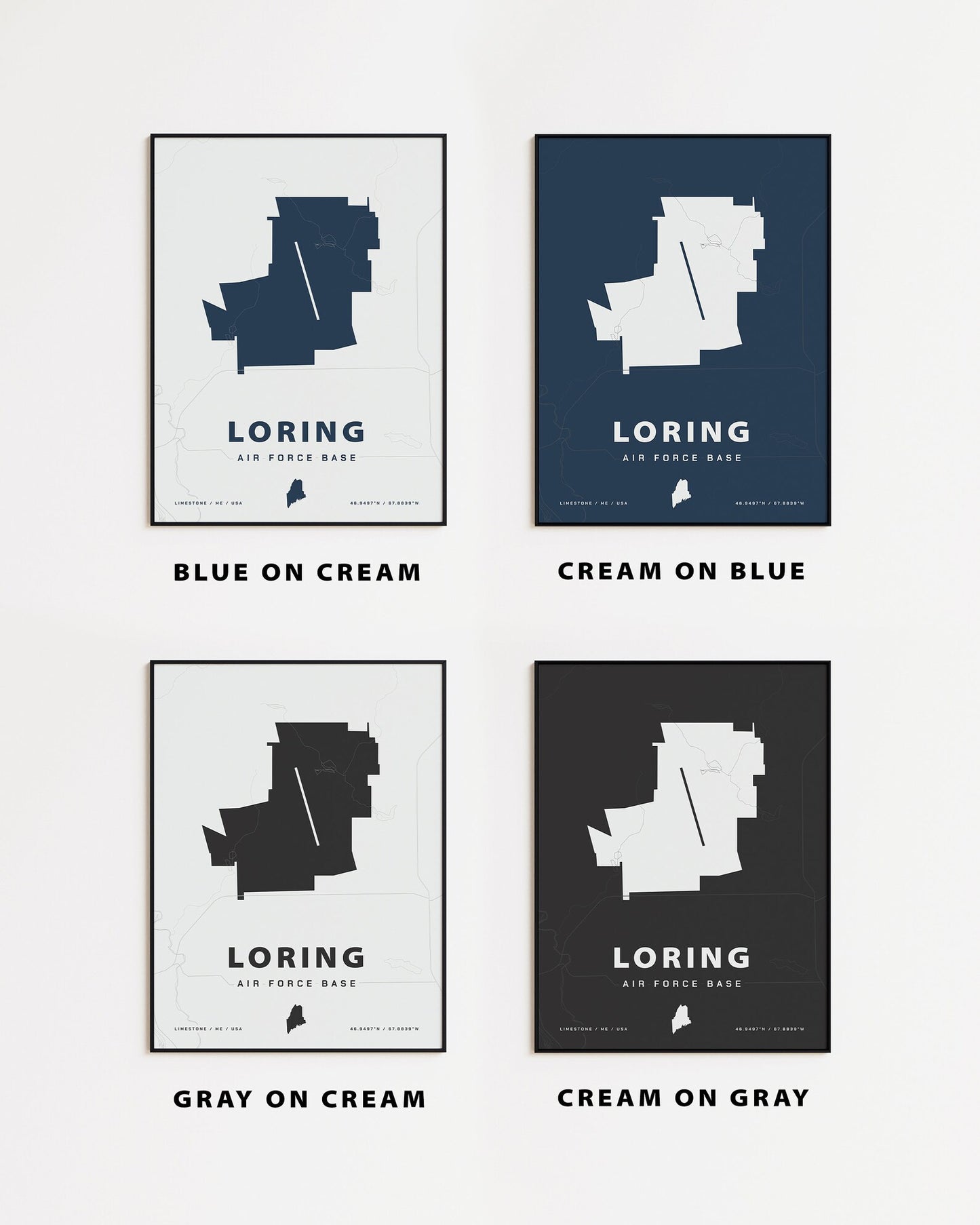 Loring Air Force Base Map Print