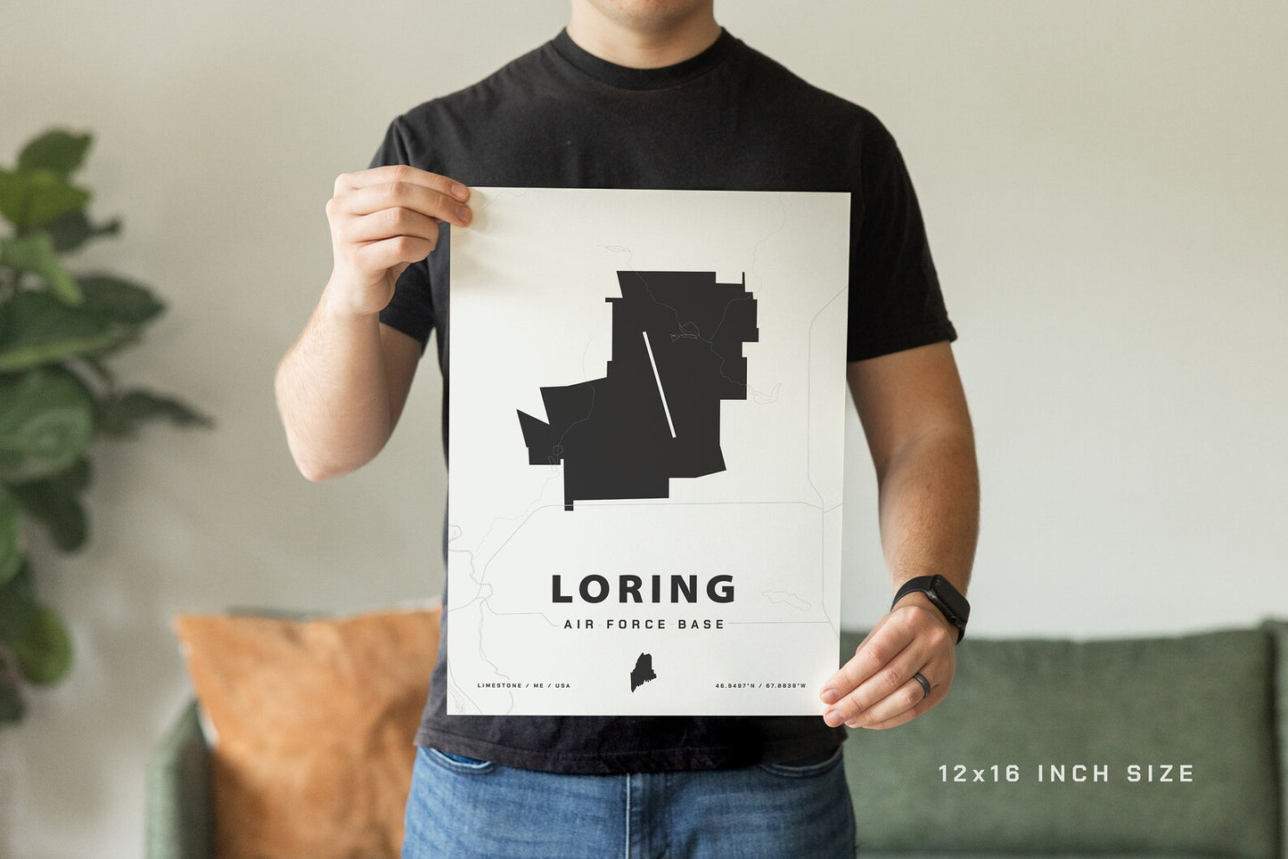 Loring Air Force Base Map Print