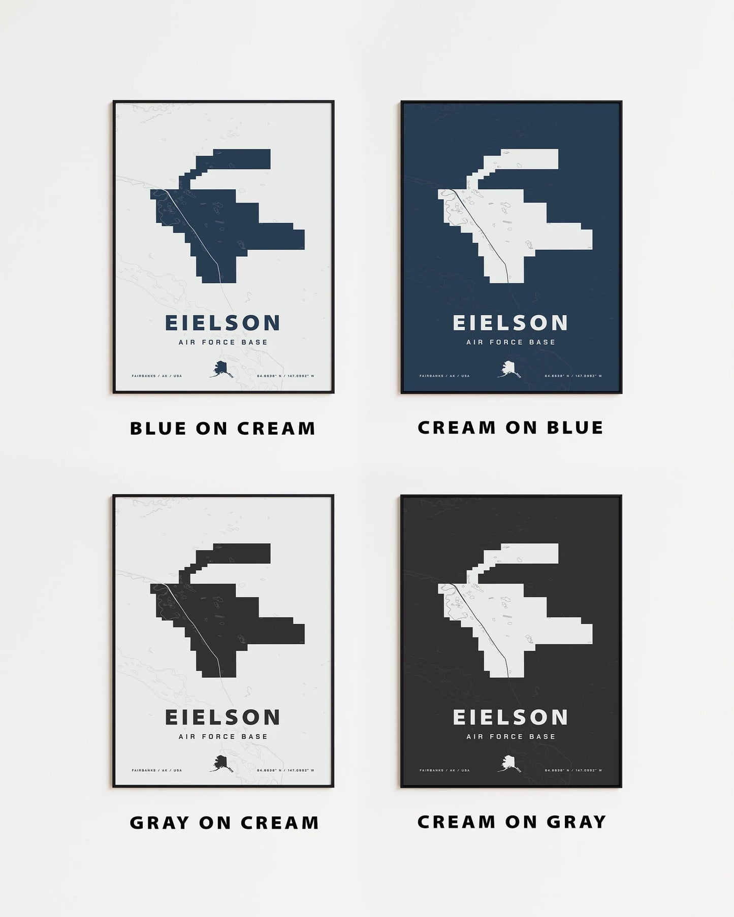 Eielson Air Force Base Map Print