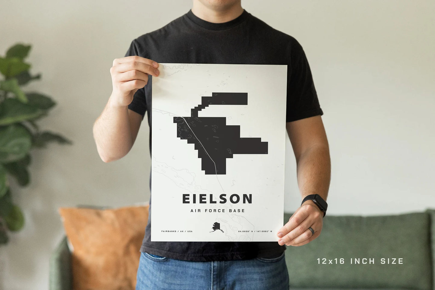 Eielson Air Force Base Map Print