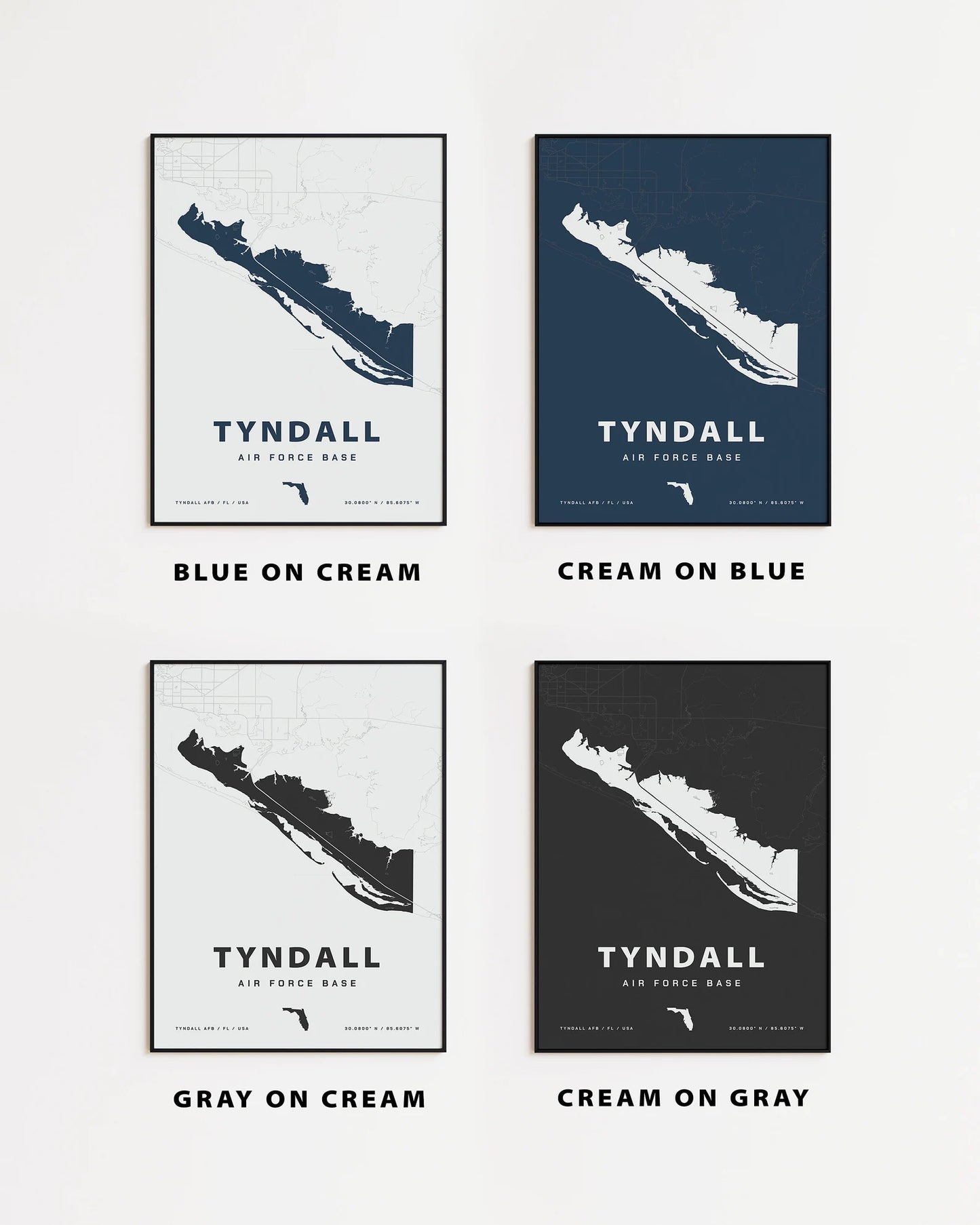 Tyndall Air Force Base Map Print