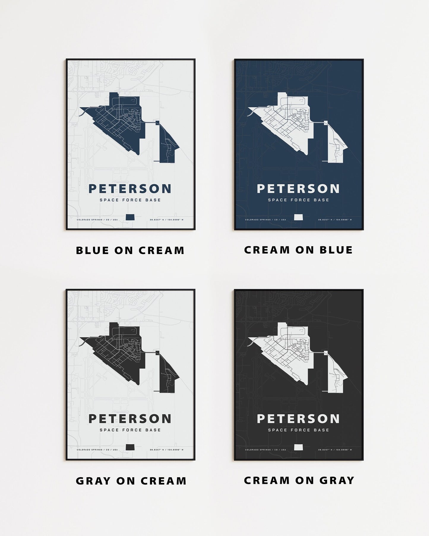 Peterson Space Force Base Map Print