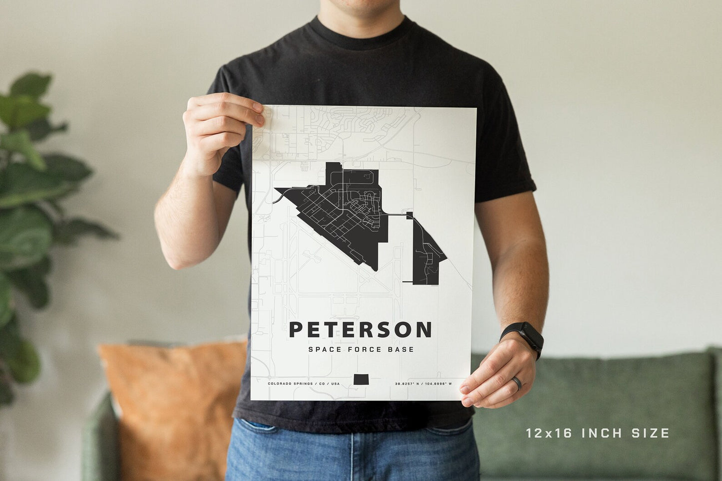 Peterson Space Force Base Map Print
