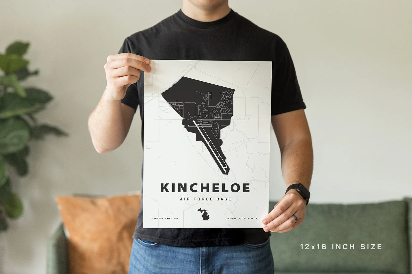Kincheloe Air Force Base Map Print