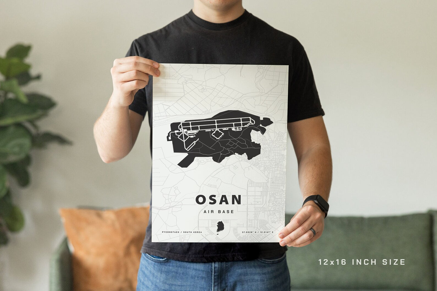 Osan Air Base Map Print