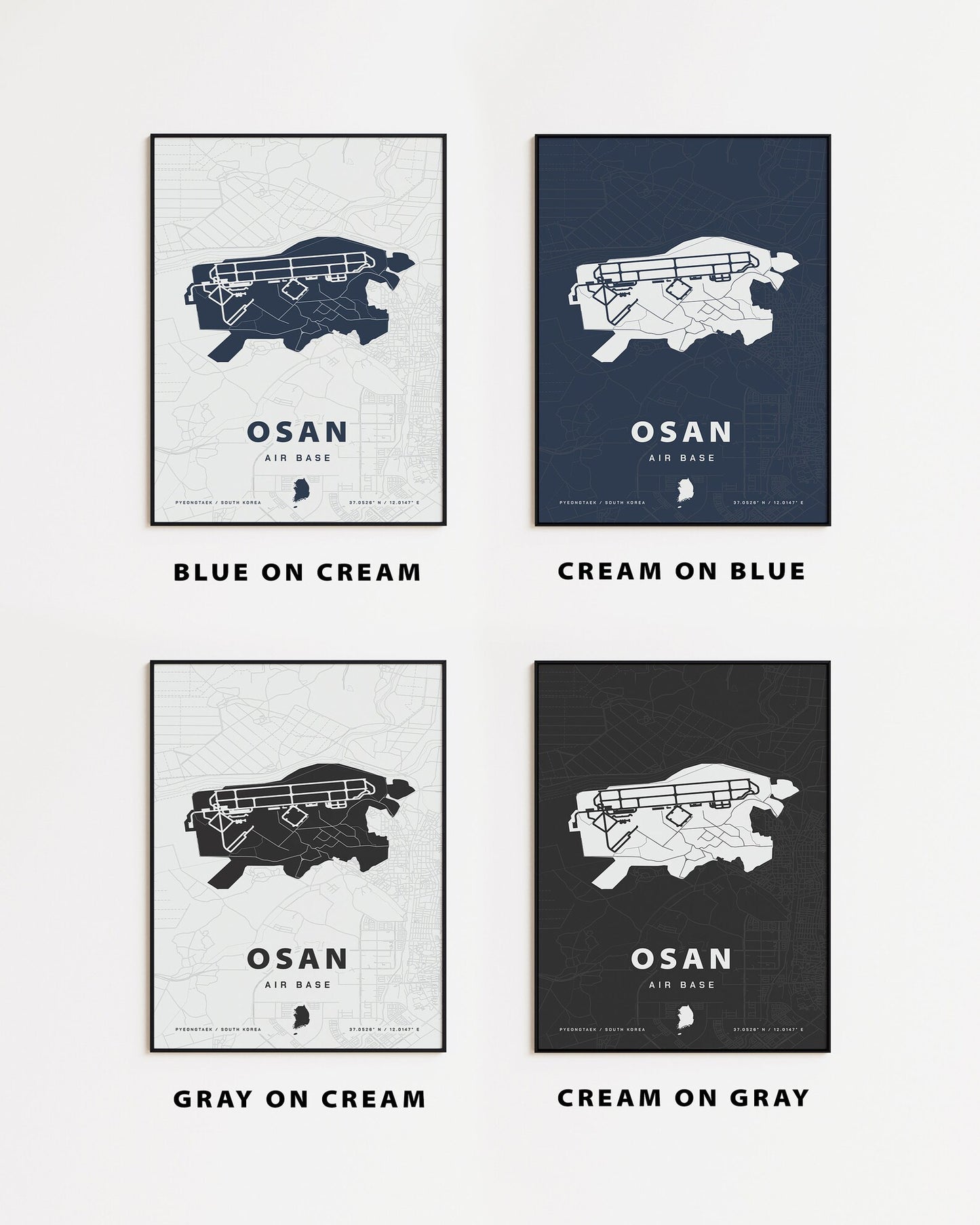 Osan Air Base Map Print