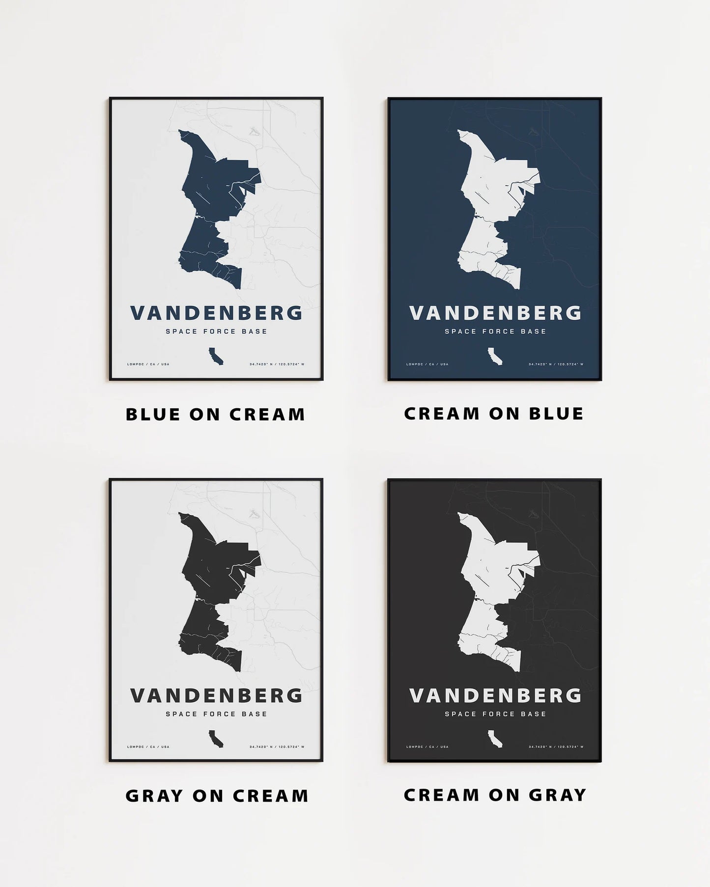Vandenberg Space Force Base Map Print
