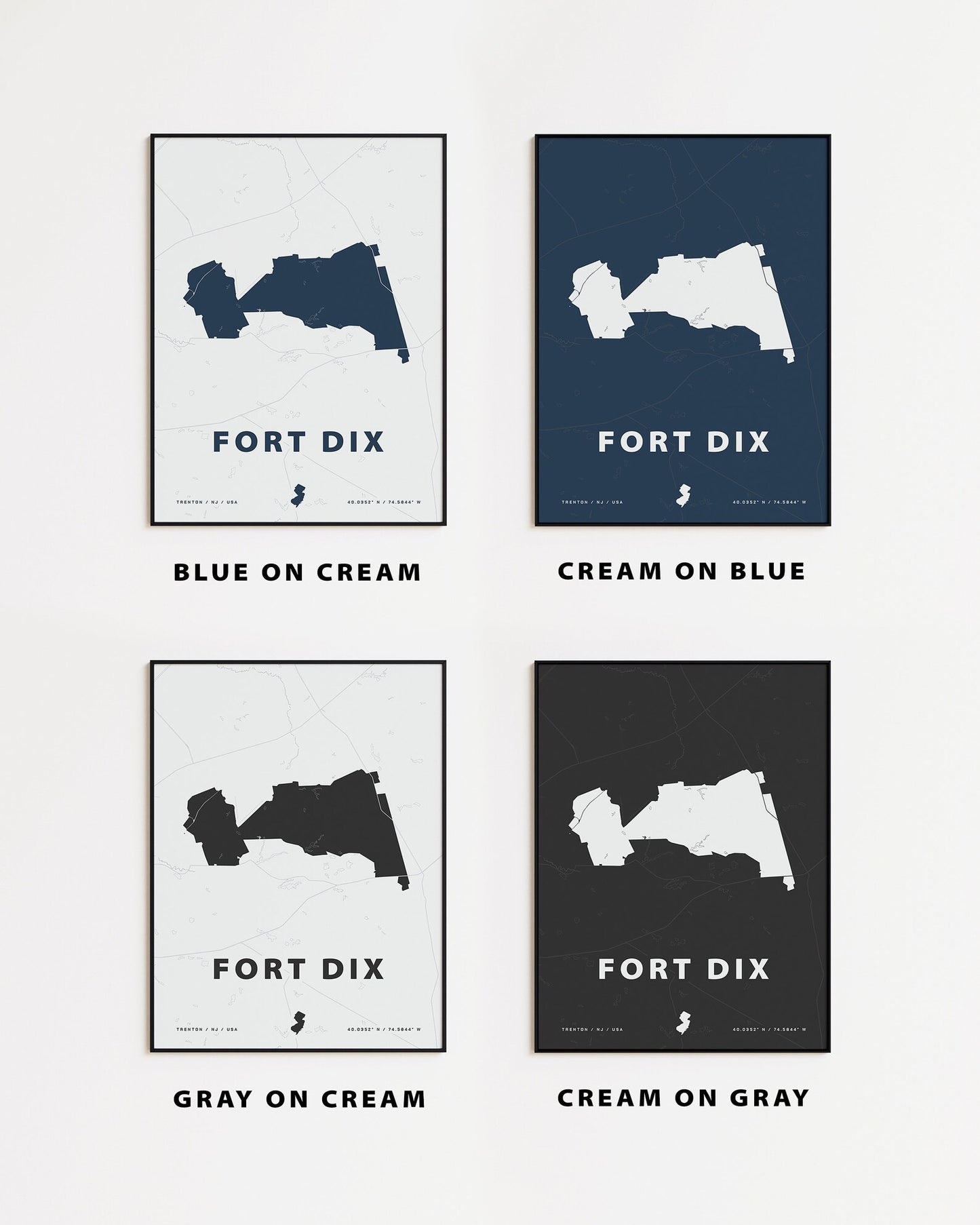 Fort Dix Map Print