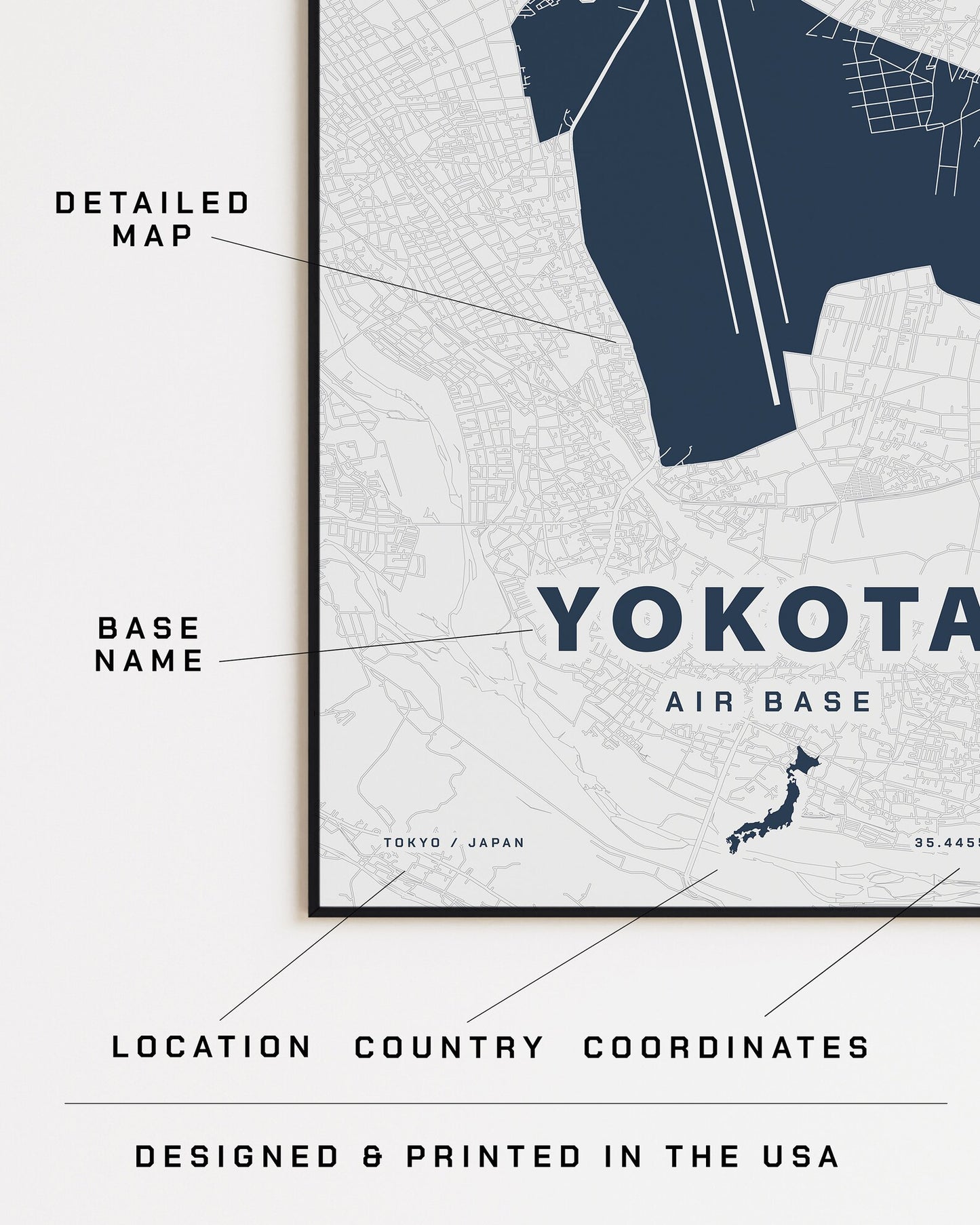 Yokota Air Base Map Print