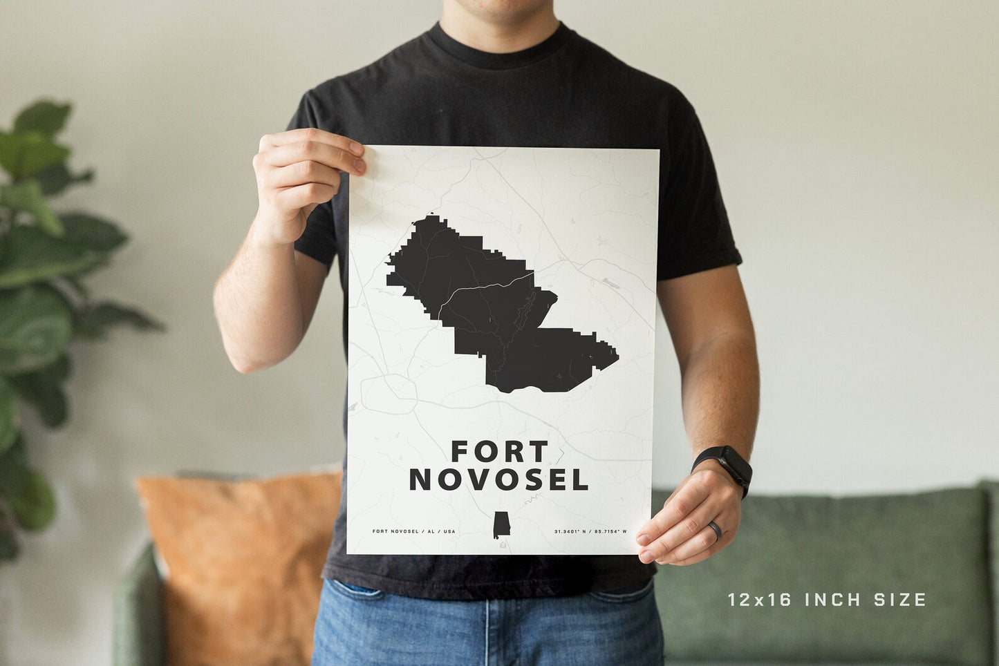 Fort Novosel Map Print